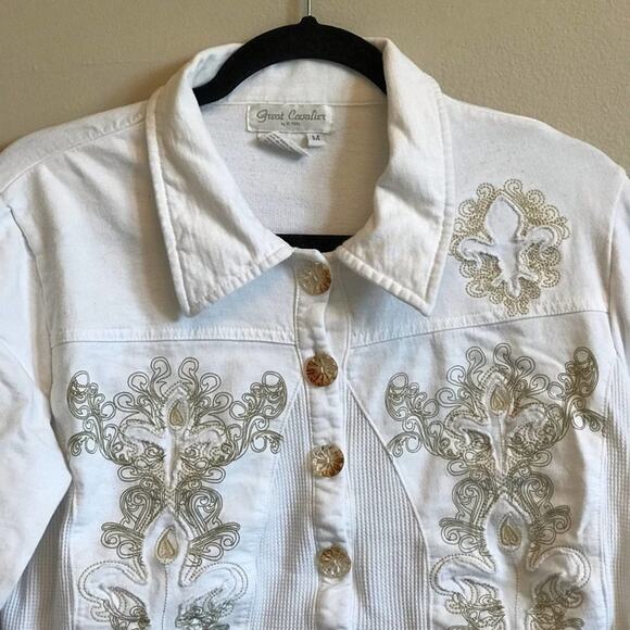 Vintage M Great Cavalier by St. Paul white jacket button down - Picture 2 of 9